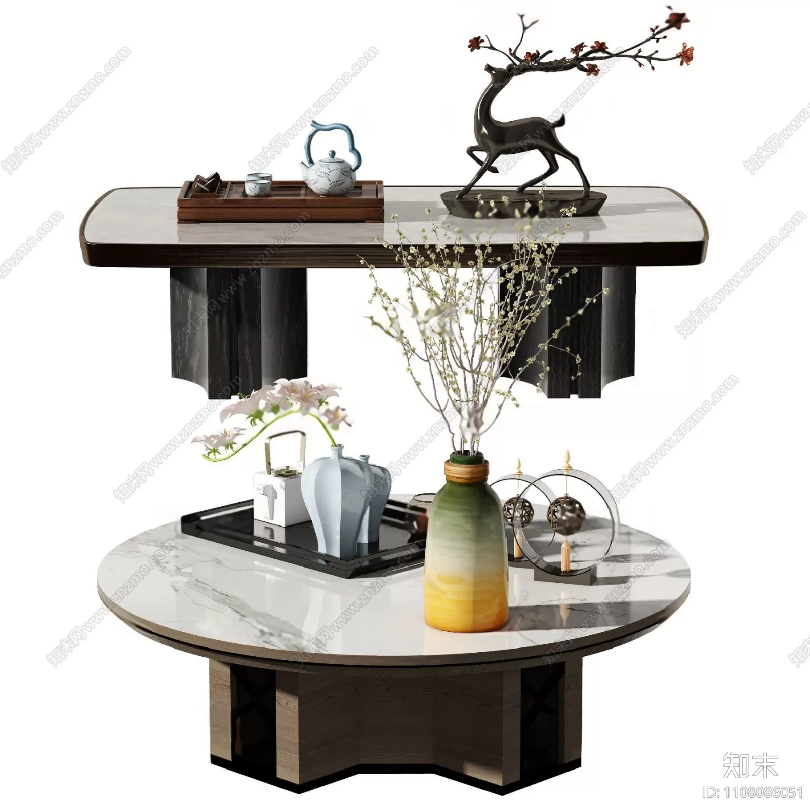 TEA TABLES 3D MODELS – 010 – PRO
