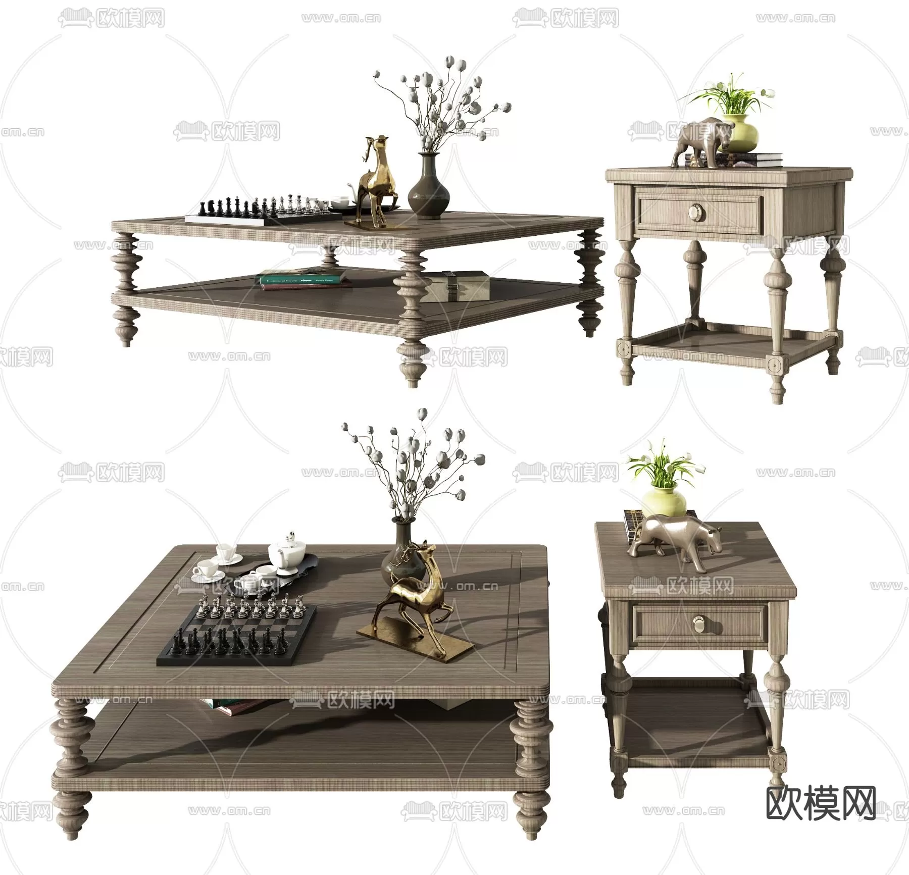 TEA TABLES 3D MODELS – 016 – PRO