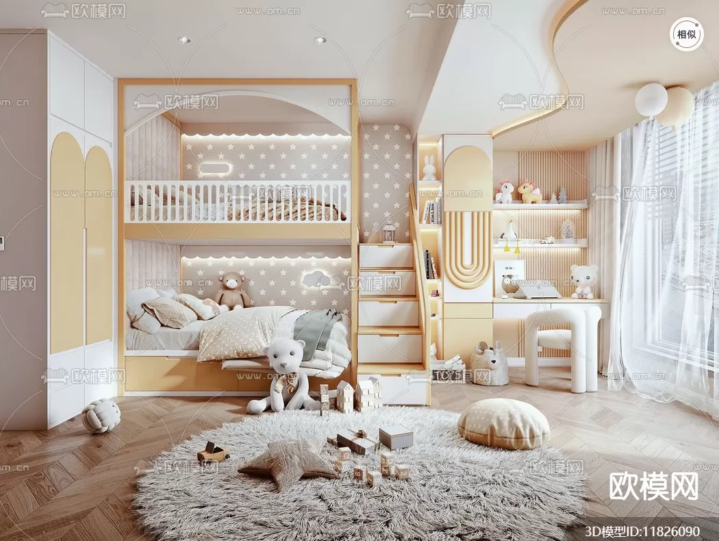 BED FOR KID – 3D MODELS – 025 – PRO