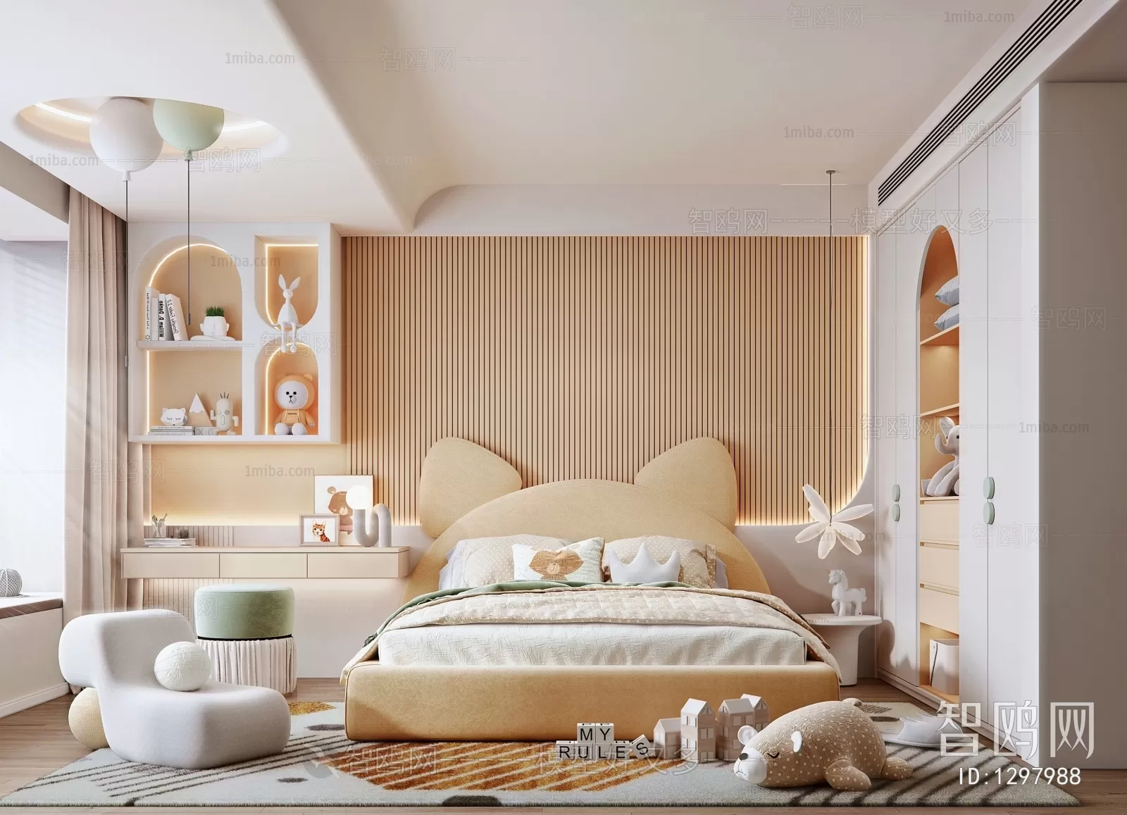 BED FOR KID – 3D MODELS – 050 – PRO