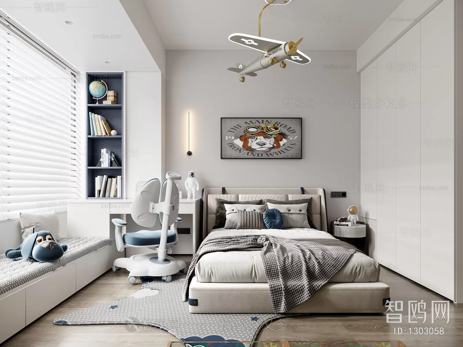 BED FOR KID – 3D MODELS – 053 – PRO