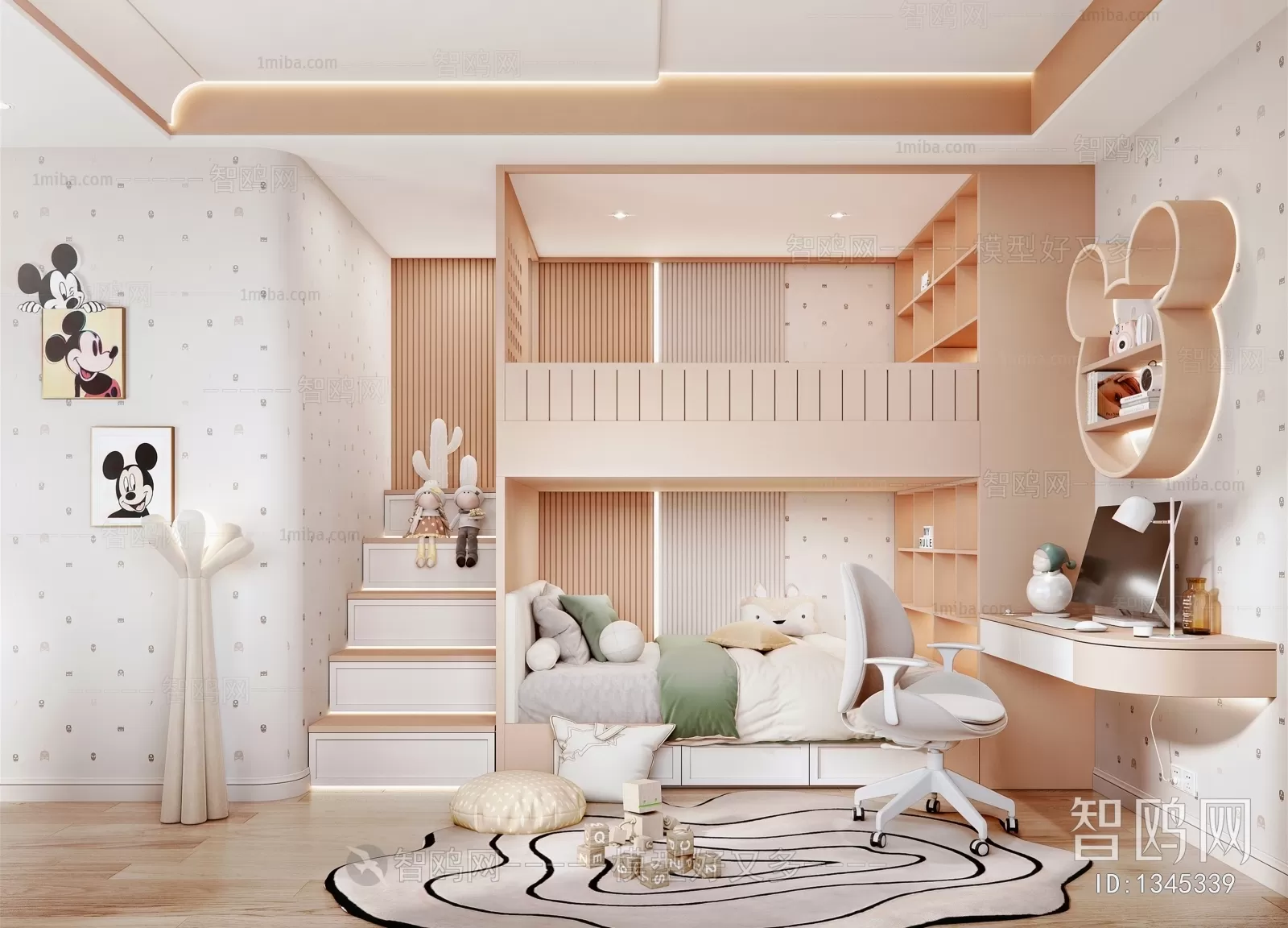 BED FOR KID – 3D MODELS – 058 – PRO