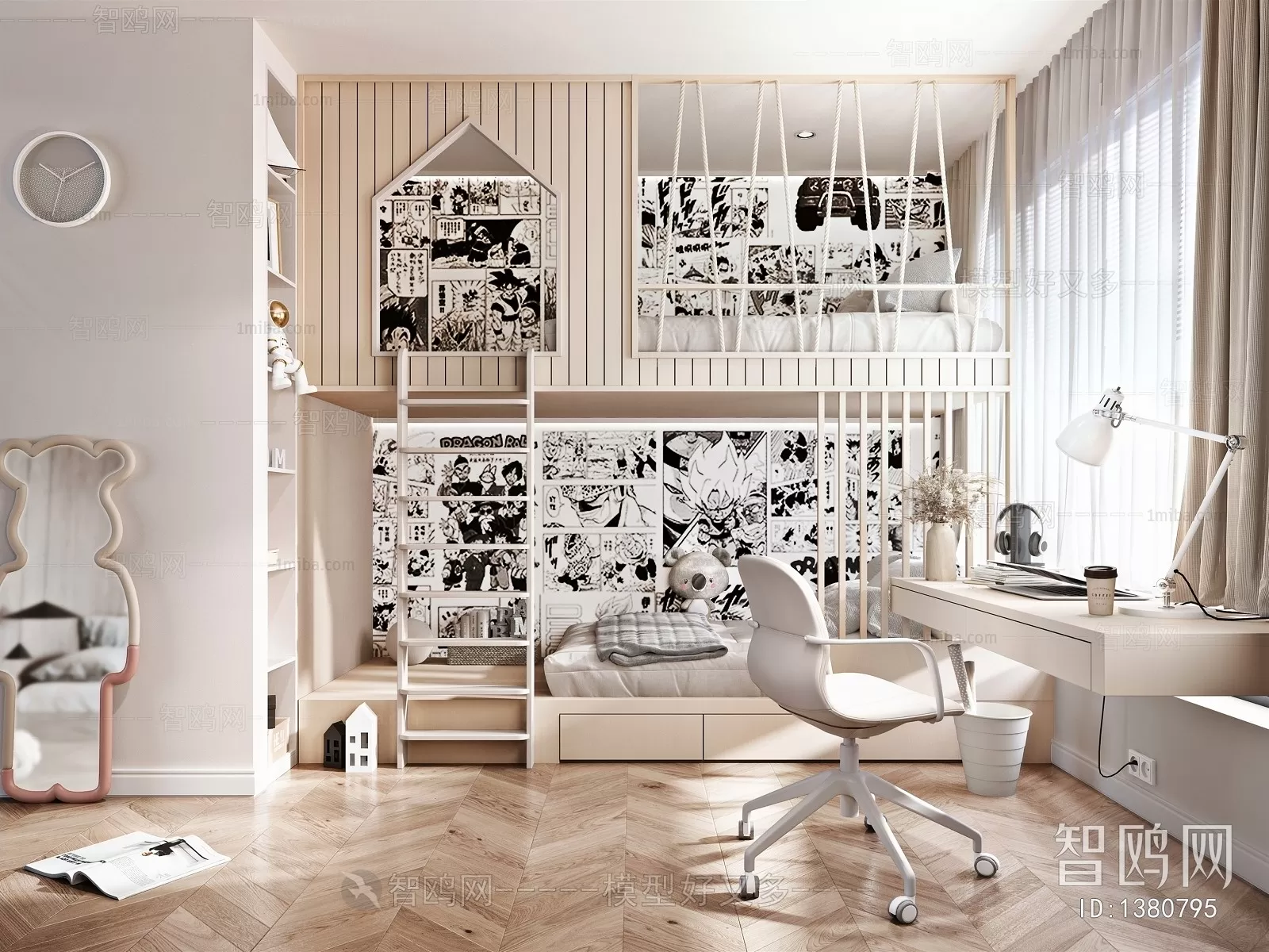 BED FOR KID – 3D MODELS – 062 – PRO