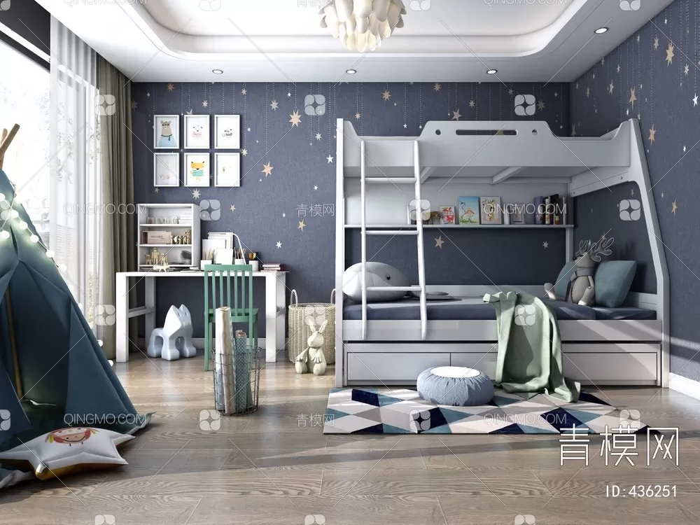 BED FOR KID – 3D MODELS – 093 – PRO