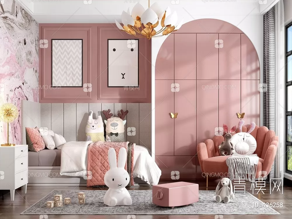 BED FOR KID – 3D MODELS – 096 – PRO