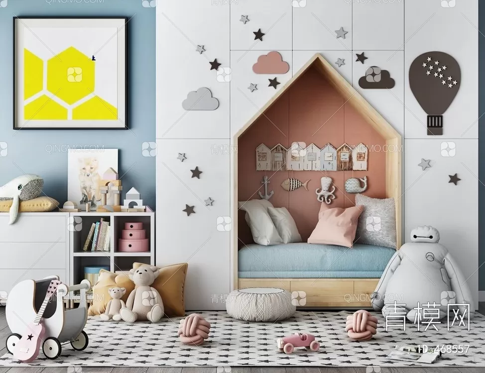 BED FOR KID – 3D MODELS – 118 – PRO