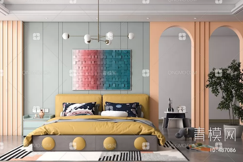 BED FOR KID – 3D MODELS – 190 – PRO