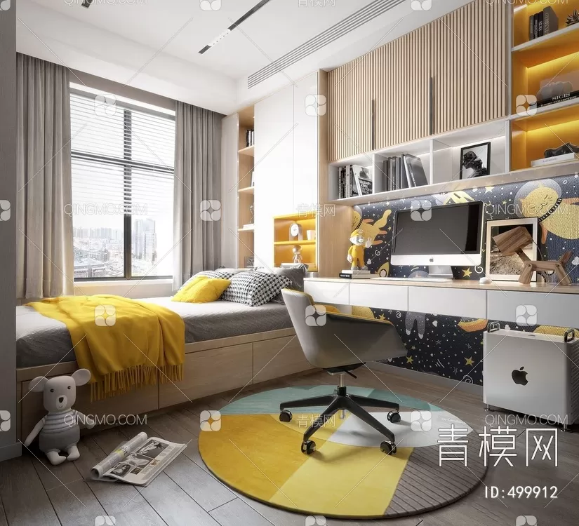 BED FOR KID – 3D MODELS – 224 – PRO