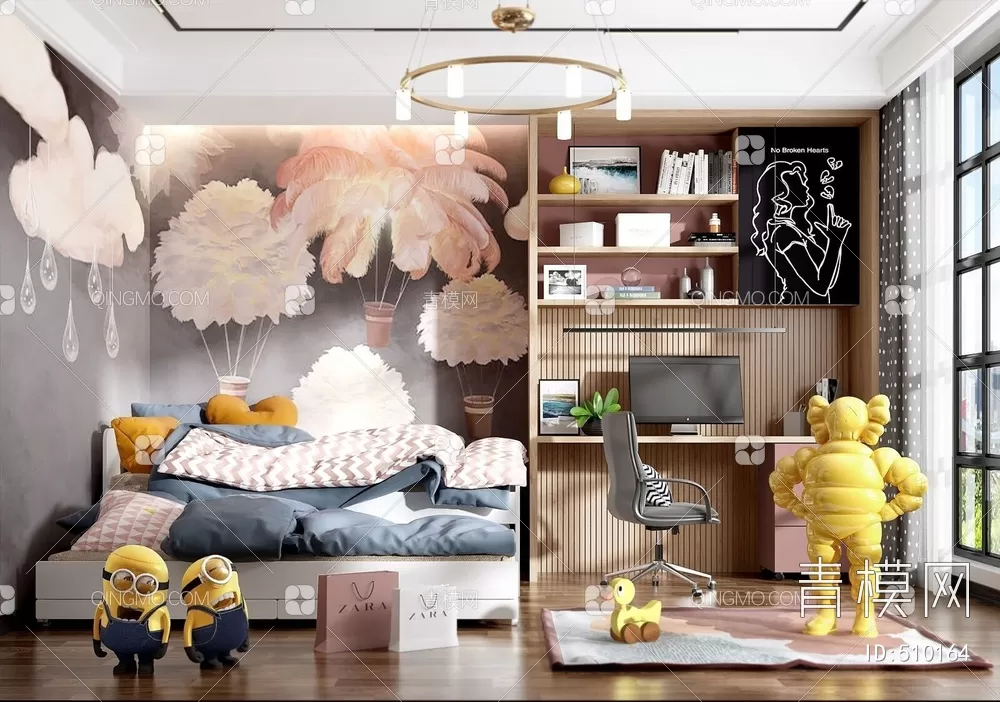 BED FOR KID – 3D MODELS – 239 – PRO