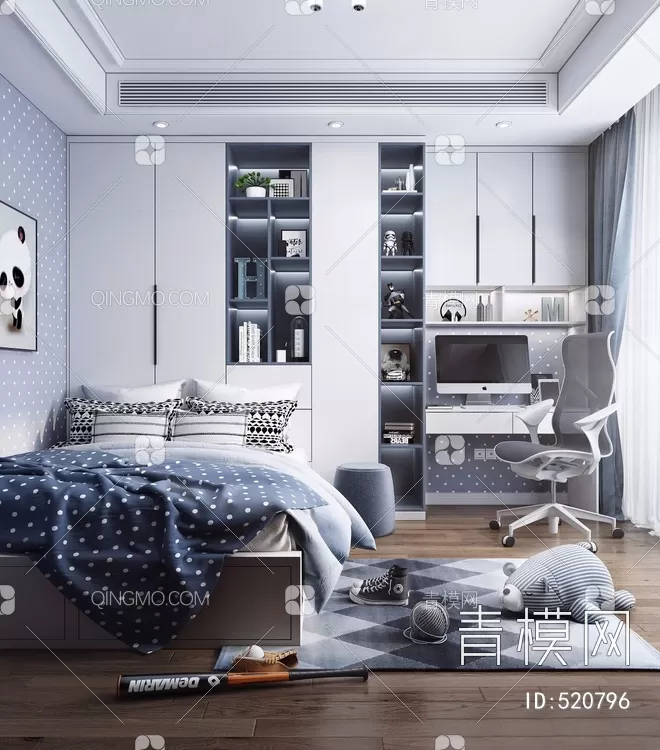 BED FOR KID – 3D MODELS – 298 – PRO