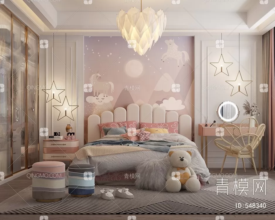 BED FOR KID – 3D MODELS – 333 – PRO