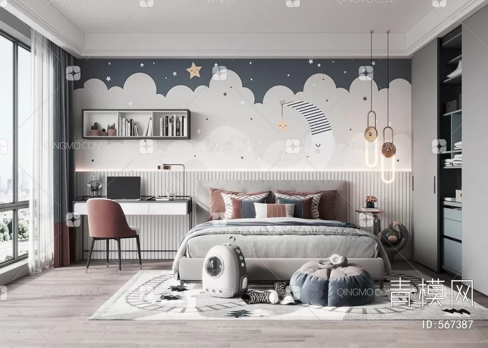 BED FOR KID – 3D MODELS – 351 – PRO