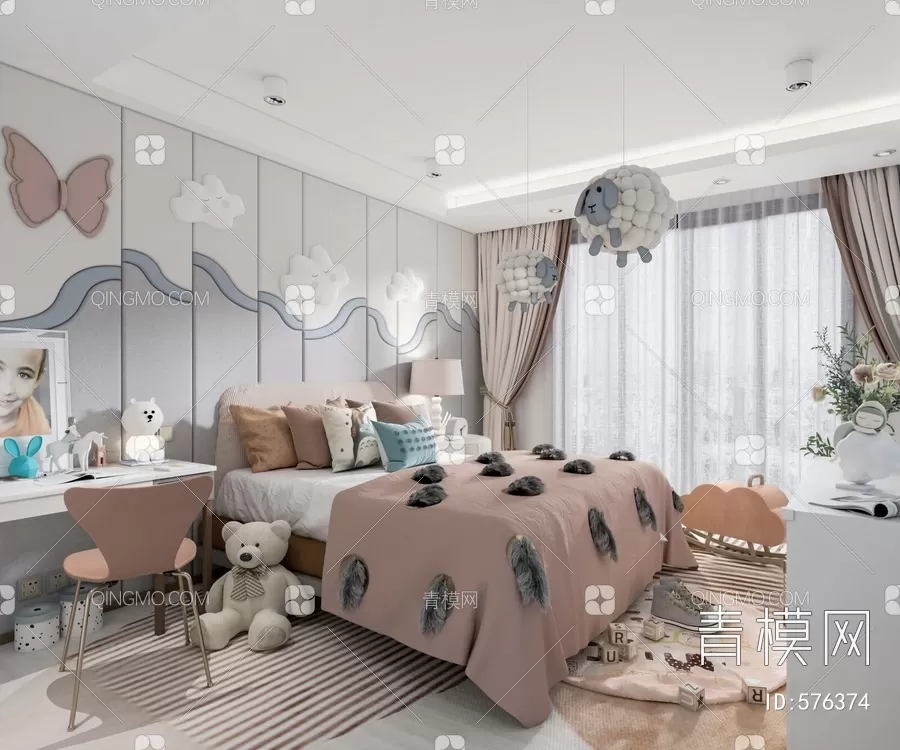 BED FOR KID – 3D MODELS – 374 – PRO