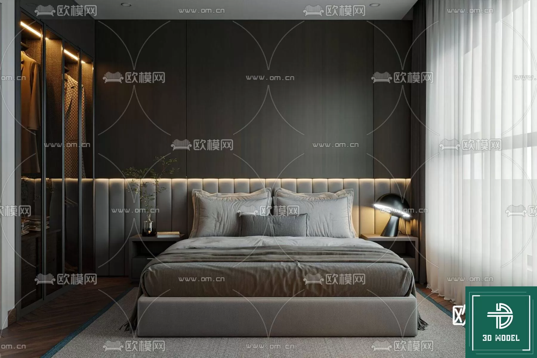 BEDROOM – 3DS MAX MODELS – 003 – PRO BEDROOM – 3DS MAX MODELS – 003 – PRO