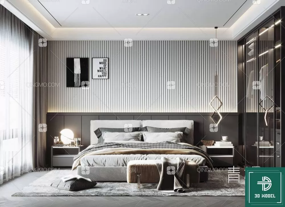 BEDROOM – 3DS MAX MODELS – 009 – PRO BEDROOM – 3DS MAX MODELS – 009 – PRO