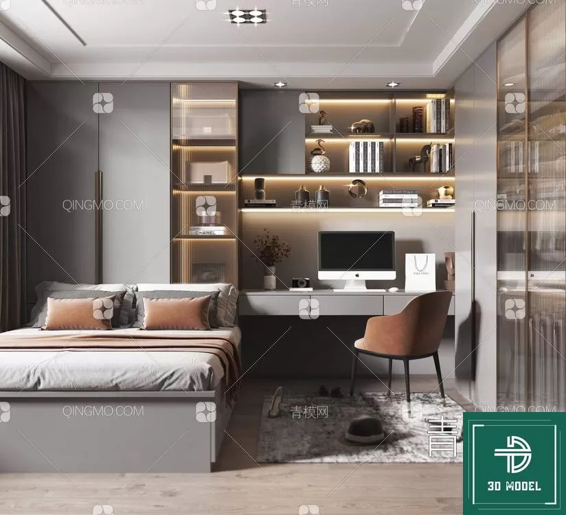 BEDROOM – 3DS MAX MODELS – 018 – PRO BEDROOM – 3DS MAX MODELS – 018 – PRO