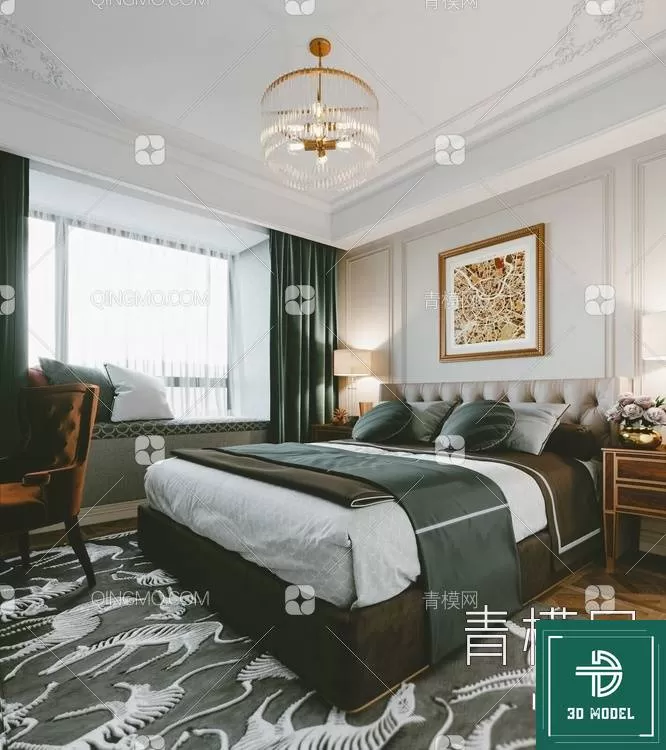 BEDROOM – 3DS MAX MODELS – 019 – PRO BEDROOM – 3DS MAX MODELS – 019 – PRO