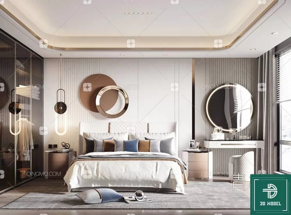 BEDROOM – 3DS MAX MODELS – 020 – PRO BEDROOM – 3DS MAX MODELS – 020 – PRO