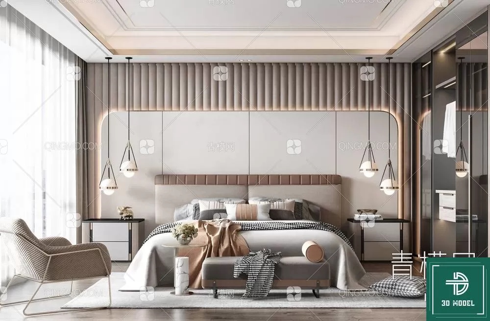 BEDROOM – 3DS MAX MODELS – 024 – PRO BEDROOM – 3DS MAX MODELS – 024 – PRO