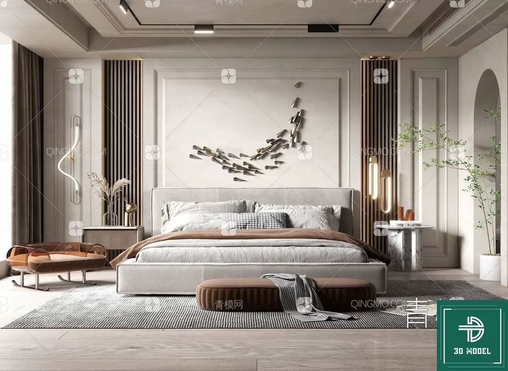 BEDROOM – 3DS MAX MODELS – 027 – PRO BEDROOM – 3DS MAX MODELS – 027 – PRO