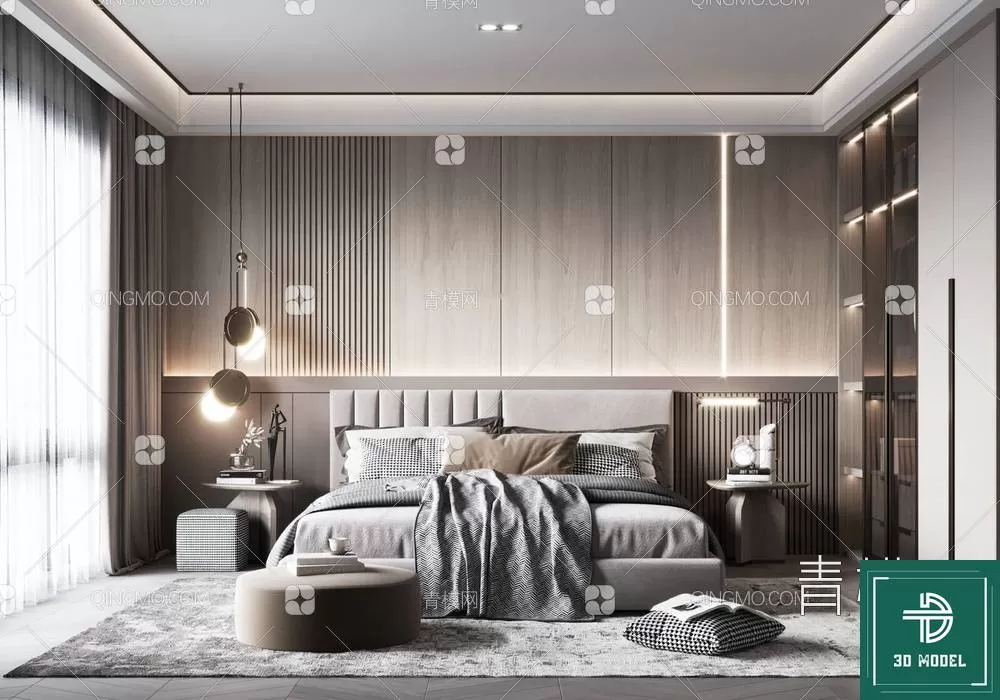 BEDROOM – 3DS MAX MODELS – 029 – PRO BEDROOM – 3DS MAX MODELS – 029 – PRO