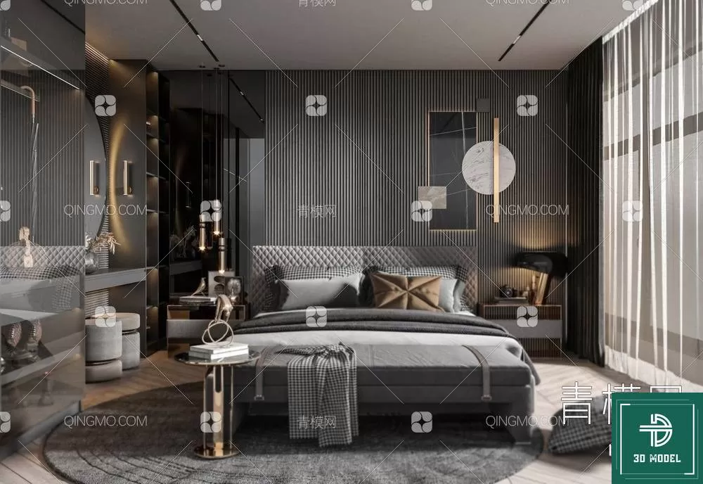 BEDROOM – 3DS MAX MODELS – 037 – PRO BEDROOM – 3DS MAX MODELS – 037 – PRO