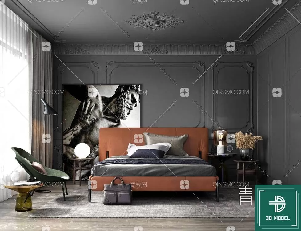 BEDROOM – 3DS MAX MODELS – 038 – PRO BEDROOM – 3DS MAX MODELS – 038 – PRO