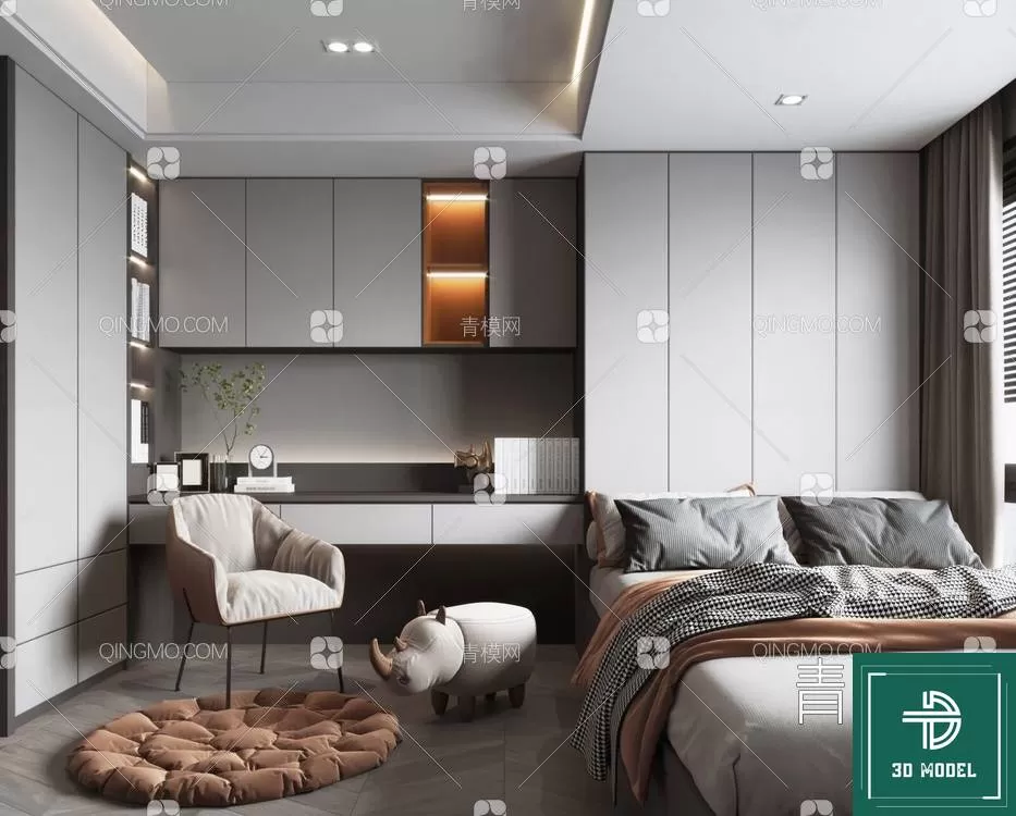 BEDROOM – 3DS MAX MODELS – 047 – PRO BEDROOM – 3DS MAX MODELS – 047 – PRO