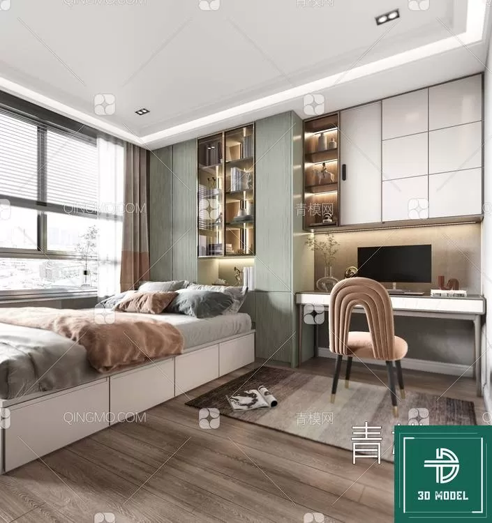 BEDROOM – 3DS MAX MODELS – 054 – PRO BEDROOM – 3DS MAX MODELS – 054 – PRO