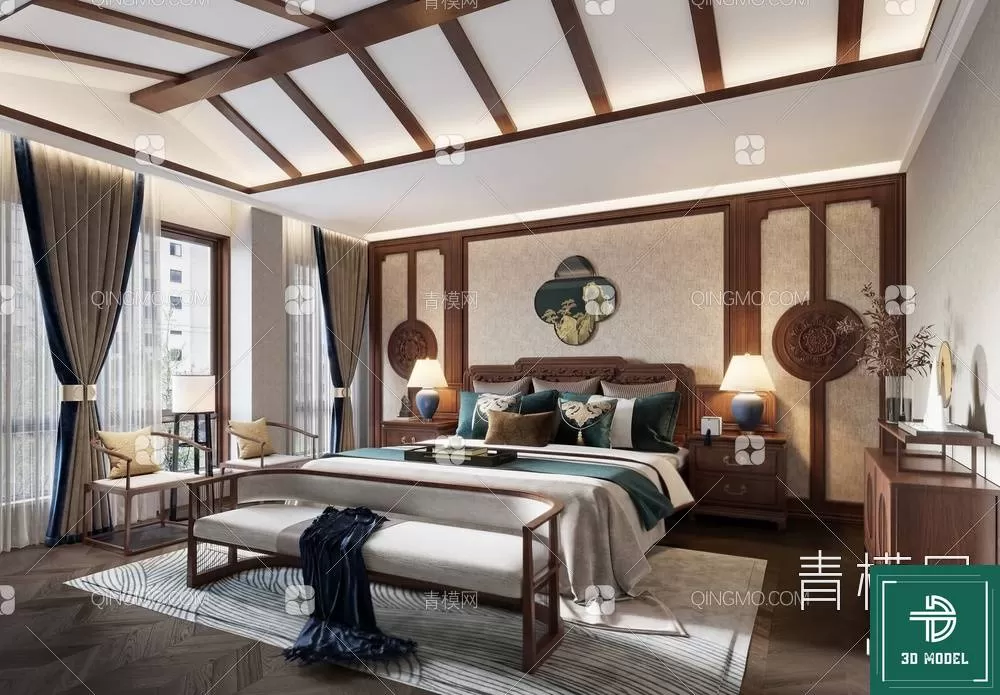 BEDROOM – 3DS MAX MODELS – 056 – PRO BEDROOM – 3DS MAX MODELS – 056 – PRO