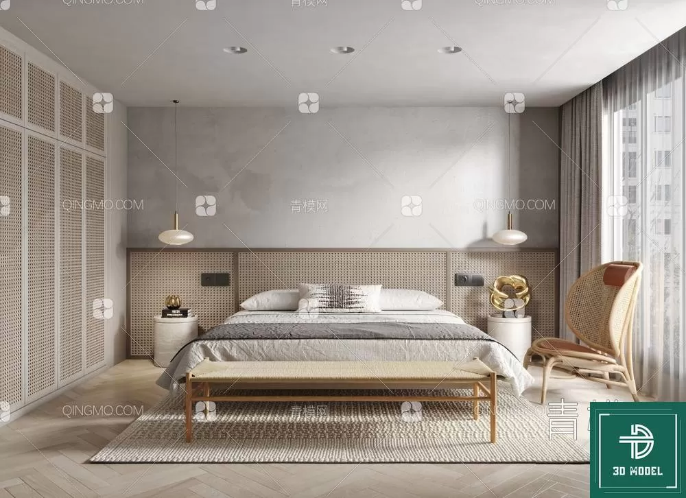 BEDROOM – 3DS MAX MODELS – 059 – PRO BEDROOM – 3DS MAX MODELS – 059 – PRO