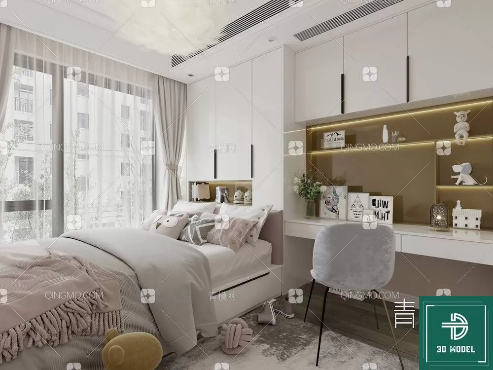 BEDROOM – 3DS MAX MODELS – 062 – PRO BEDROOM – 3DS MAX MODELS – 062 – PRO