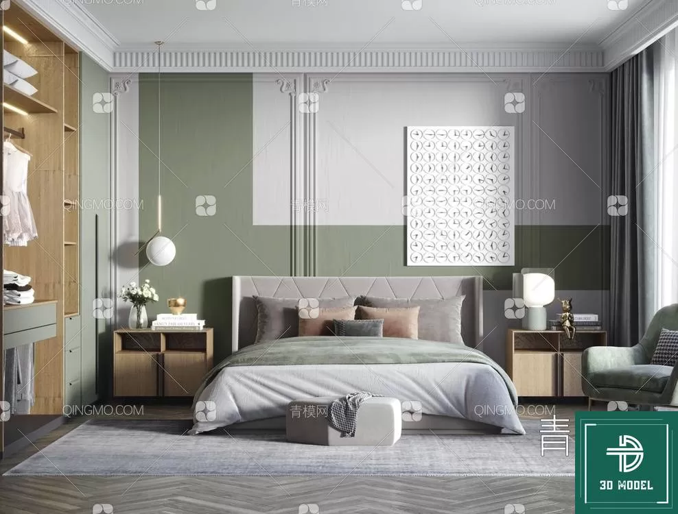 BEDROOM – 3DS MAX MODELS – 066 – PRO BEDROOM – 3DS MAX MODELS – 066 – PRO