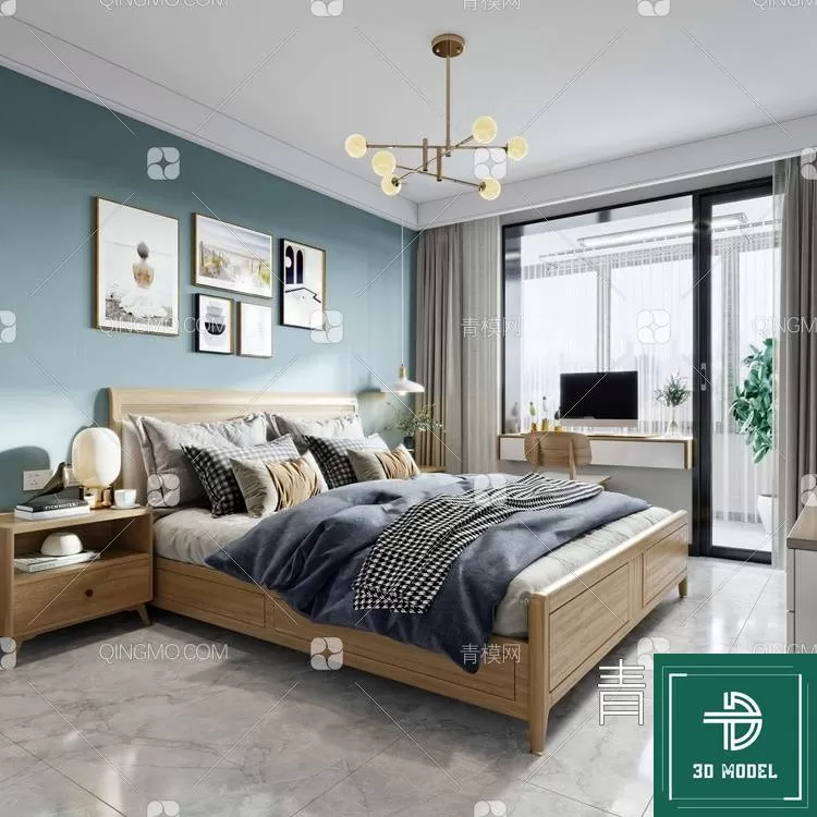 BEDROOM – 3DS MAX MODELS – 075 – PRO BEDROOM – 3DS MAX MODELS – 075 – PRO