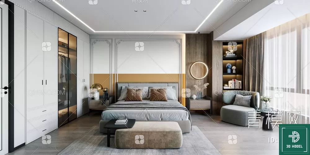BEDROOM – 3DS MAX MODELS – 076 – PRO BEDROOM – 3DS MAX MODELS – 076 – PRO