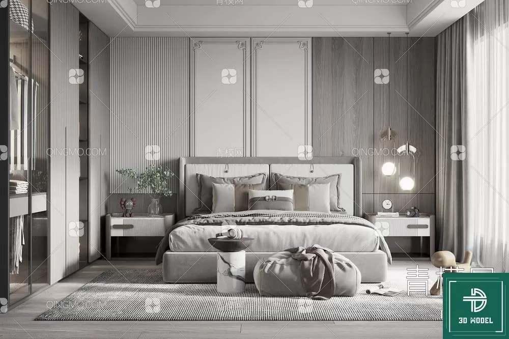 BEDROOM – 3DS MAX MODELS – 077 – PRO BEDROOM – 3DS MAX MODELS – 077 – PRO