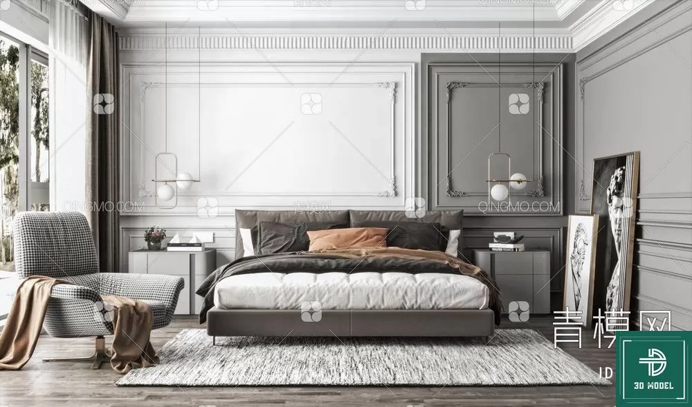 BEDROOM – 3DS MAX MODELS – 085 – PRO BEDROOM – 3DS MAX MODELS – 085 – PRO