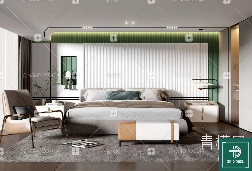 BEDROOM – 3DS MAX MODELS – 089 – PRO BEDROOM – 3DS MAX MODELS – 089 – PRO