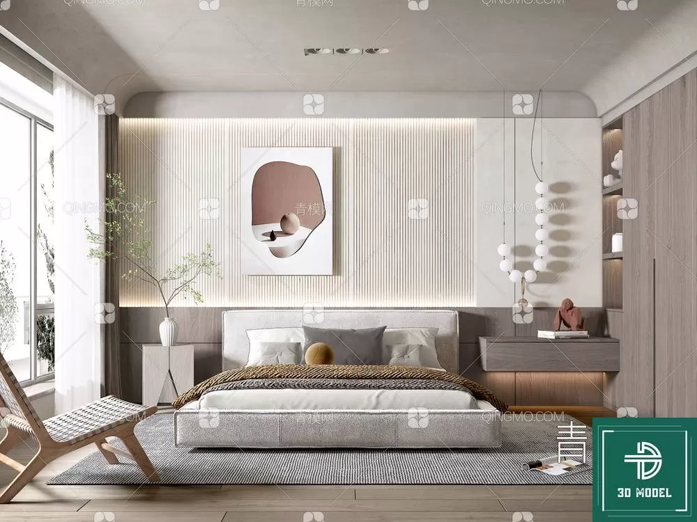 BEDROOM – 3DS MAX MODELS – 092 – PRO BEDROOM – 3DS MAX MODELS – 092 – PRO