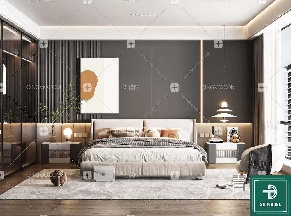 BEDROOM – 3DS MAX MODELS – 095 – PRO BEDROOM – 3DS MAX MODELS – 095 – PRO