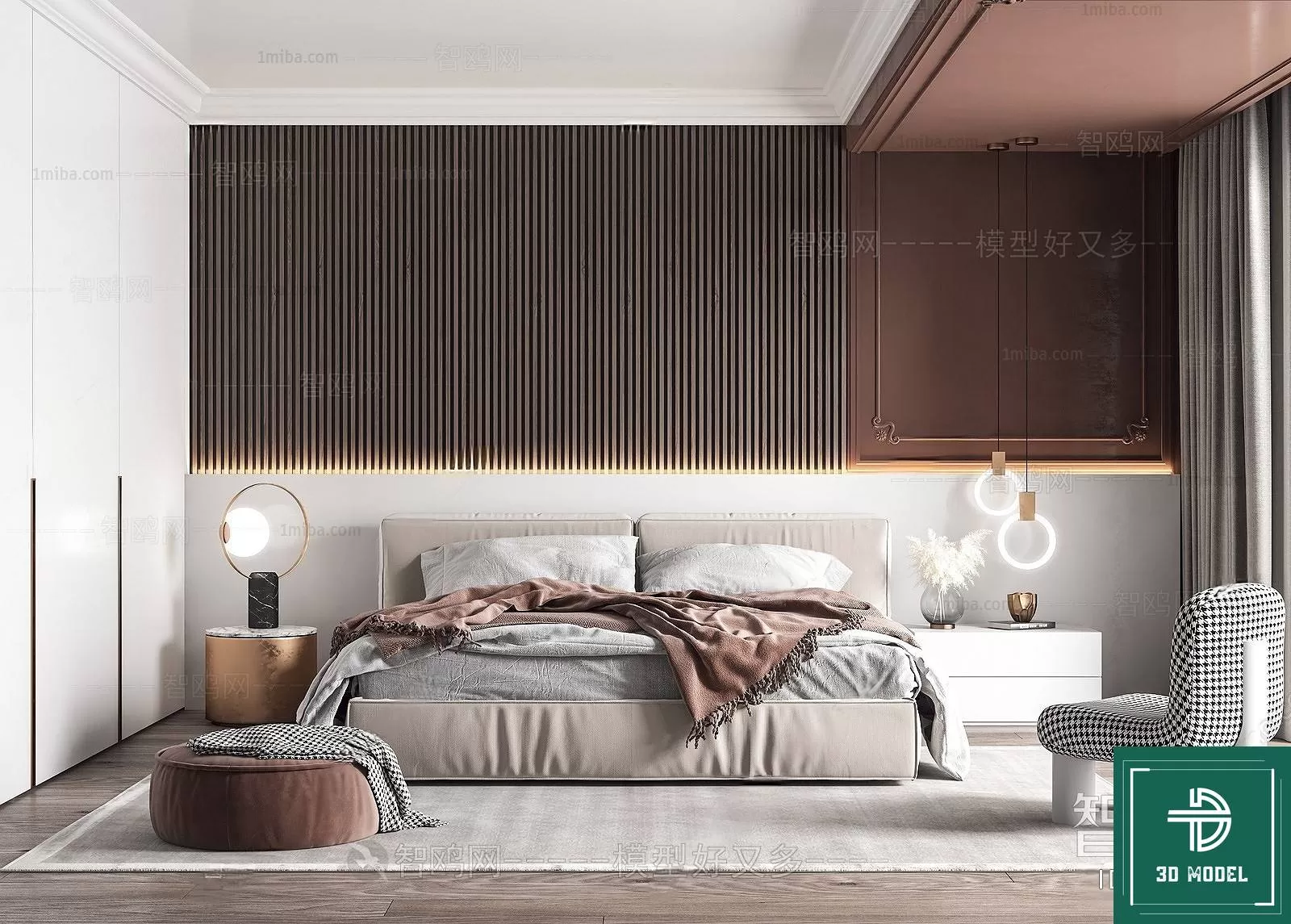 BEDROOM – 3DS MAX MODELS – 098 – PRO BEDROOM – 3DS MAX MODELS – 098 – PRO