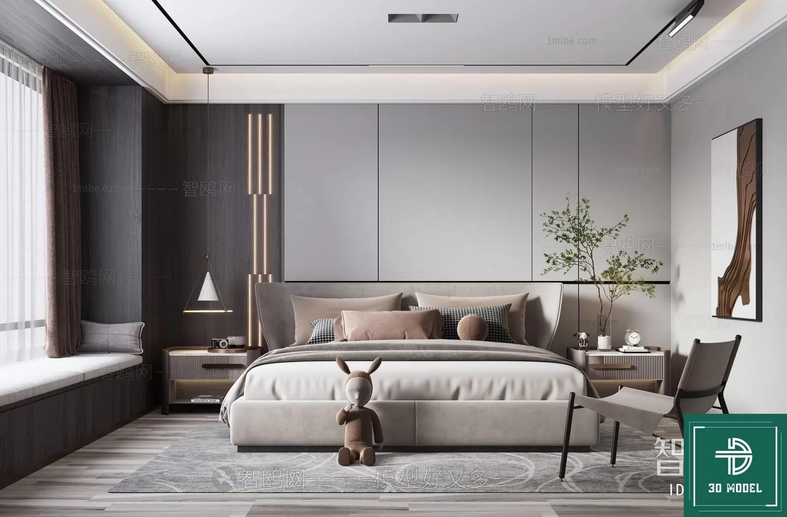 BEDROOM – 3DS MAX MODELS – 106 – PRO BEDROOM – 3DS MAX MODELS – 106 – PRO