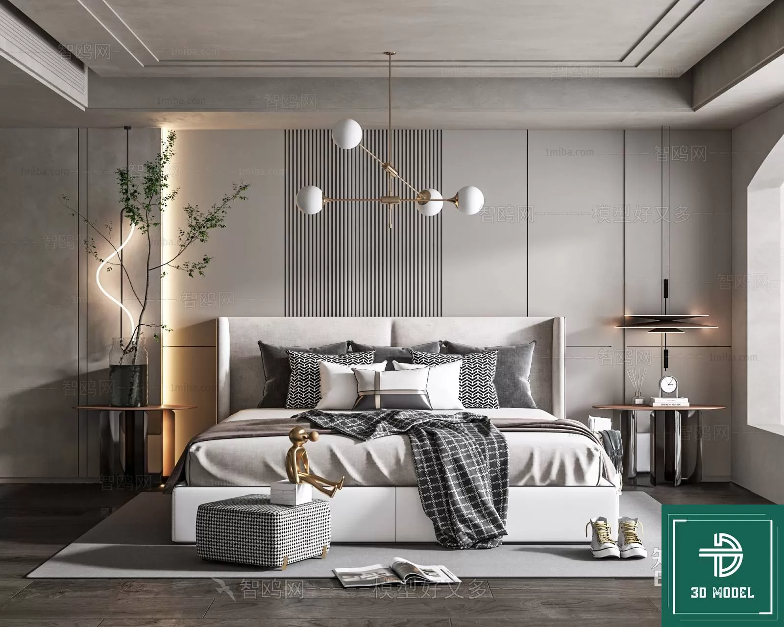 BEDROOM – 3DS MAX MODELS – 108 – PRO BEDROOM – 3DS MAX MODELS – 108 – PRO