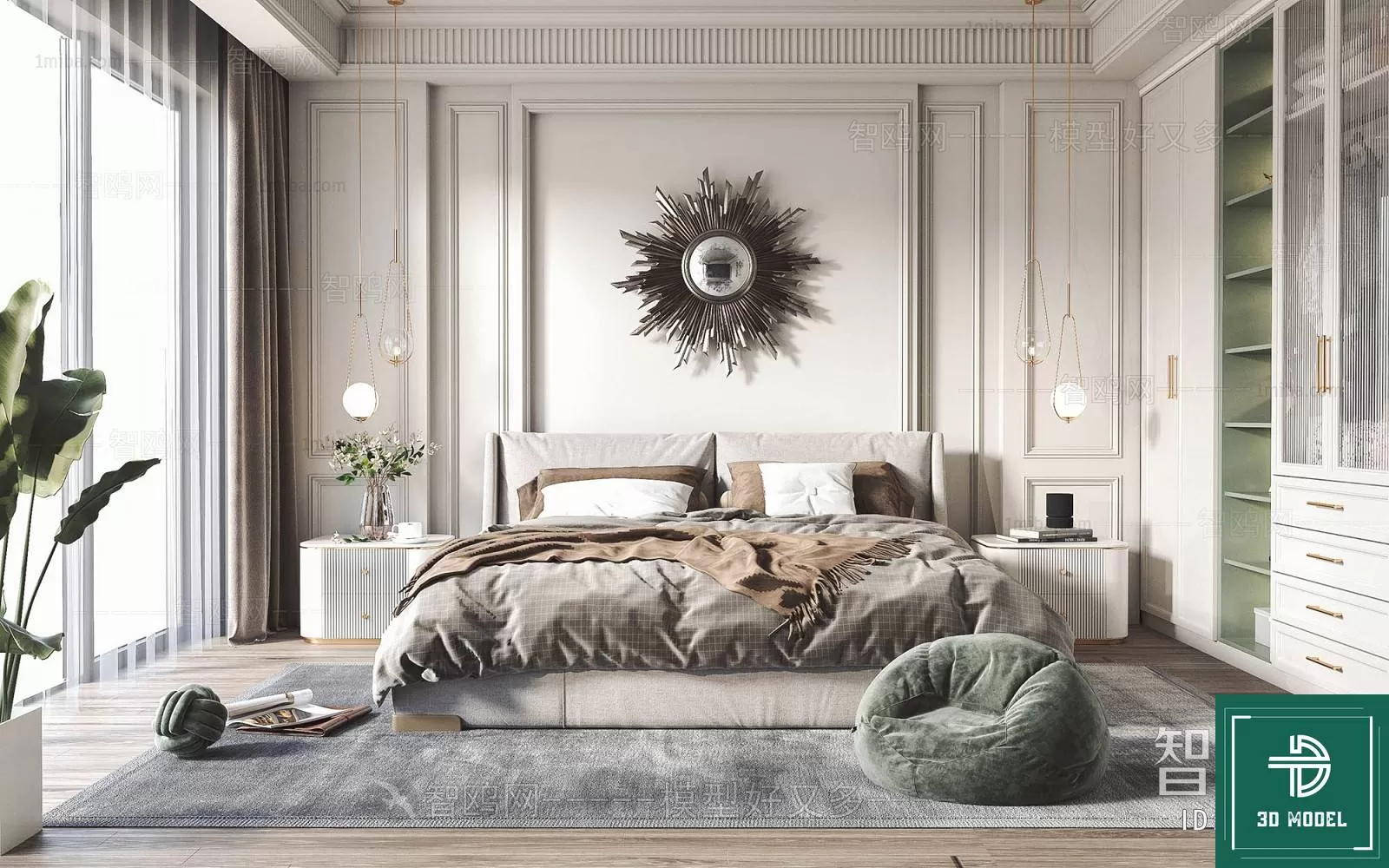 BEDROOM – 3DS MAX MODELS – 109 – PRO BEDROOM – 3DS MAX MODELS – 109 – PRO