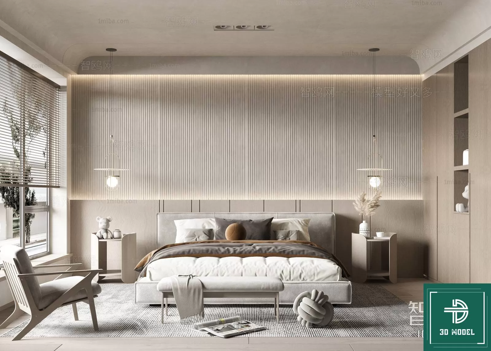 BEDROOM – 3DS MAX MODELS – 111 – PRO BEDROOM – 3DS MAX MODELS – 111 – PRO