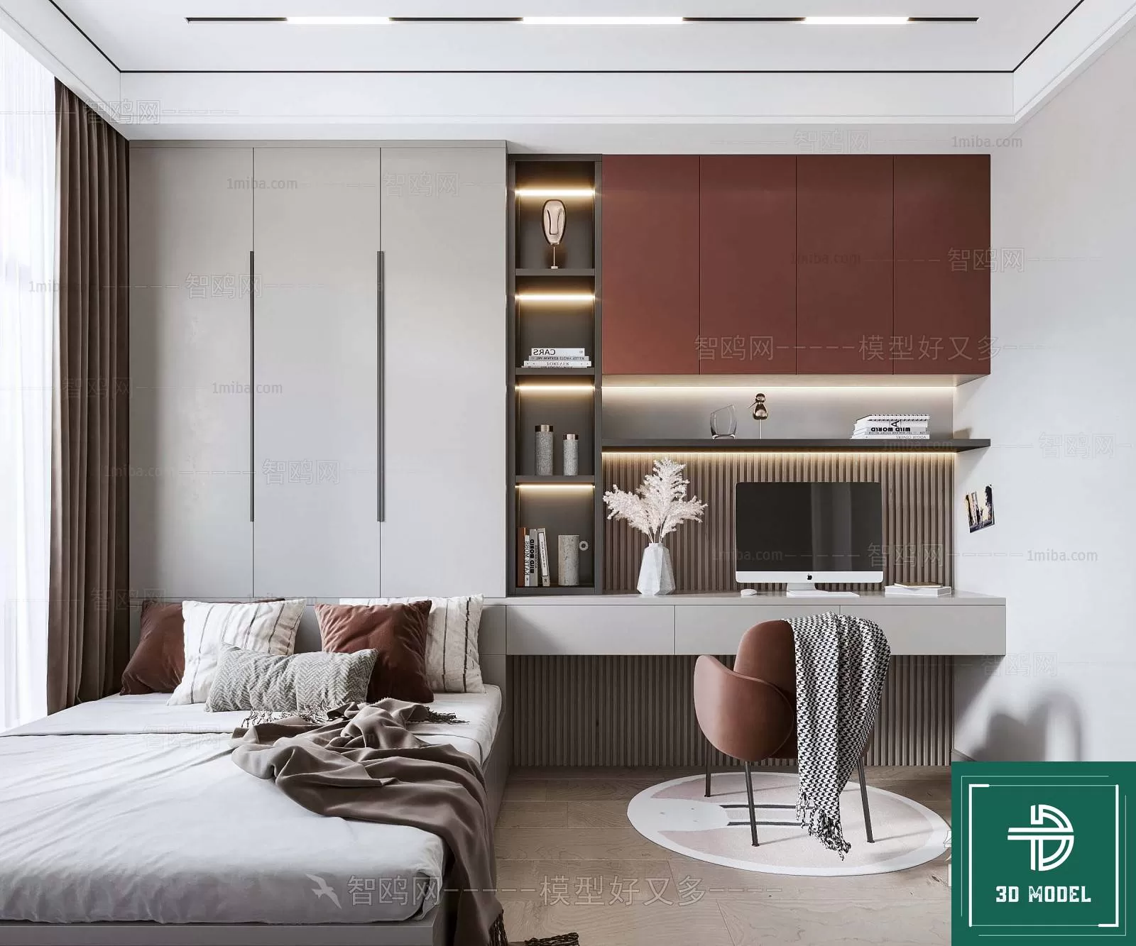 BEDROOM – 3DS MAX MODELS – 112 – PRO BEDROOM – 3DS MAX MODELS – 112 – PRO