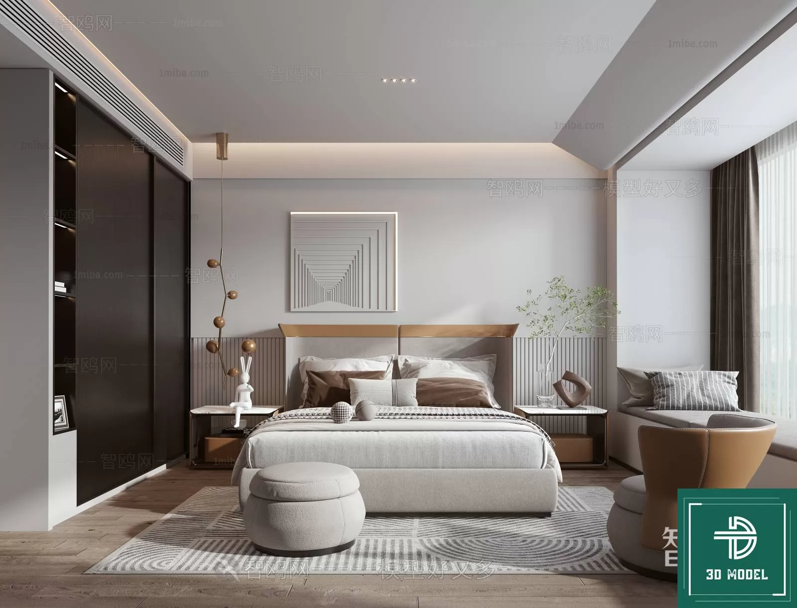 BEDROOM – 3DS MAX MODELS – 118 – PRO BEDROOM – 3DS MAX MODELS – 118 – PRO