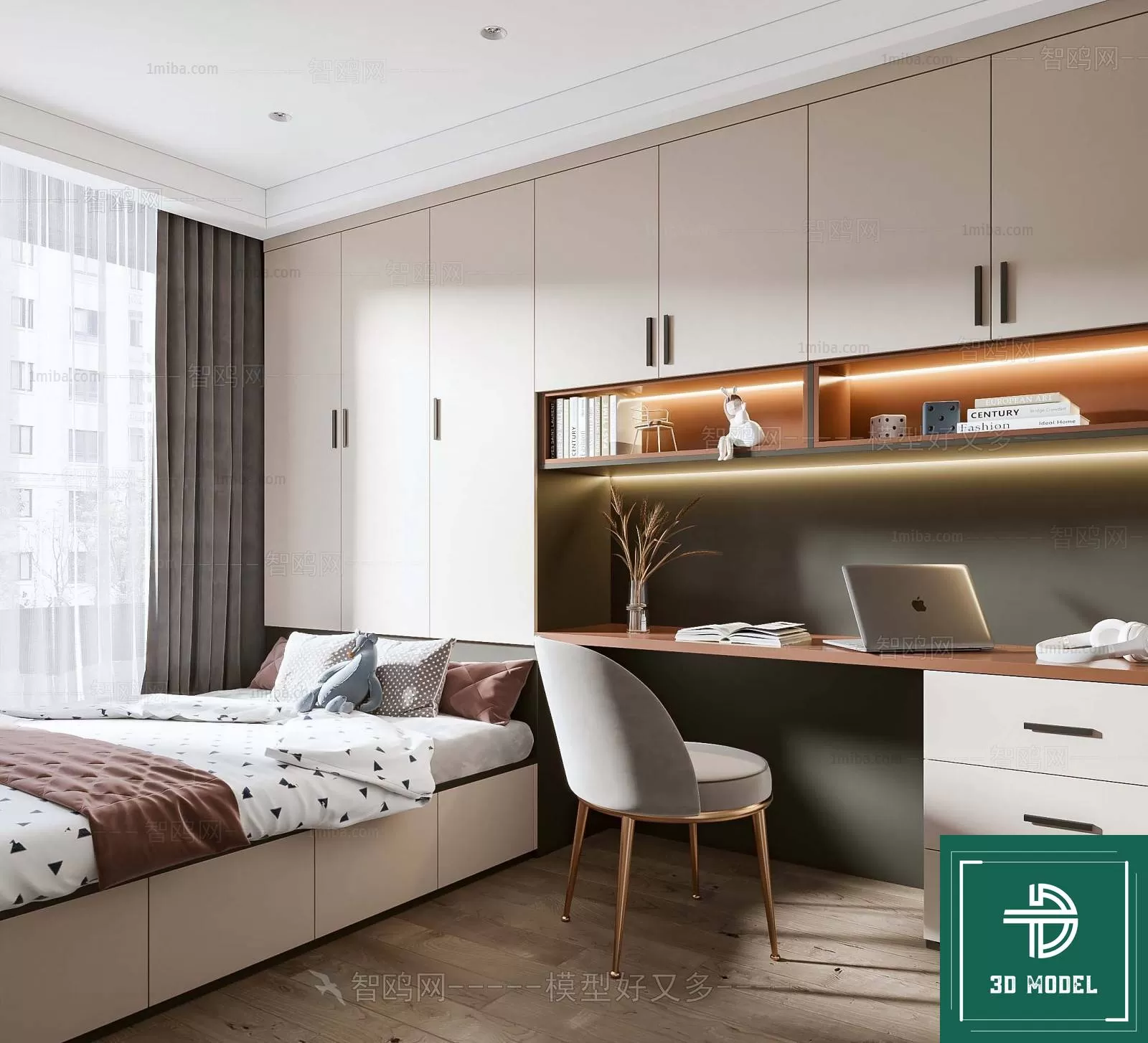 BEDROOM – 3DS MAX MODELS – 120 – PRO BEDROOM – 3DS MAX MODELS – 120 – PRO