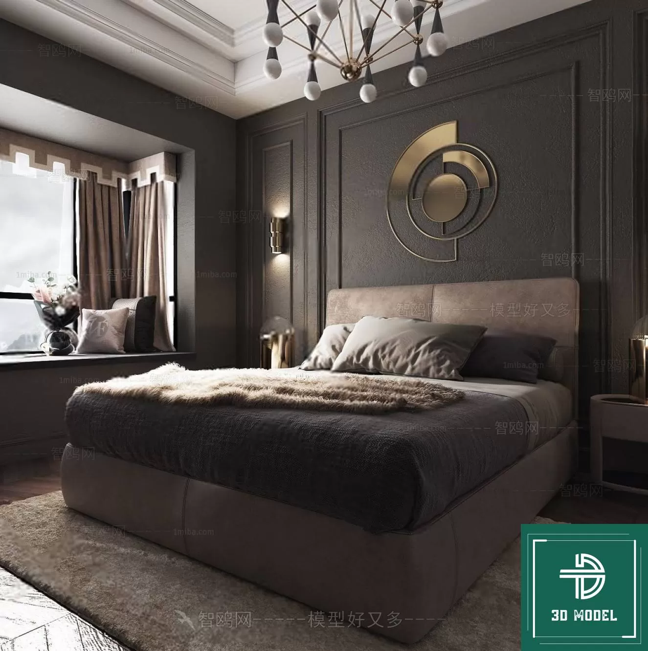 BEDROOM – 3DS MAX MODELS – 125 – PRO BEDROOM – 3DS MAX MODELS – 125 – PRO