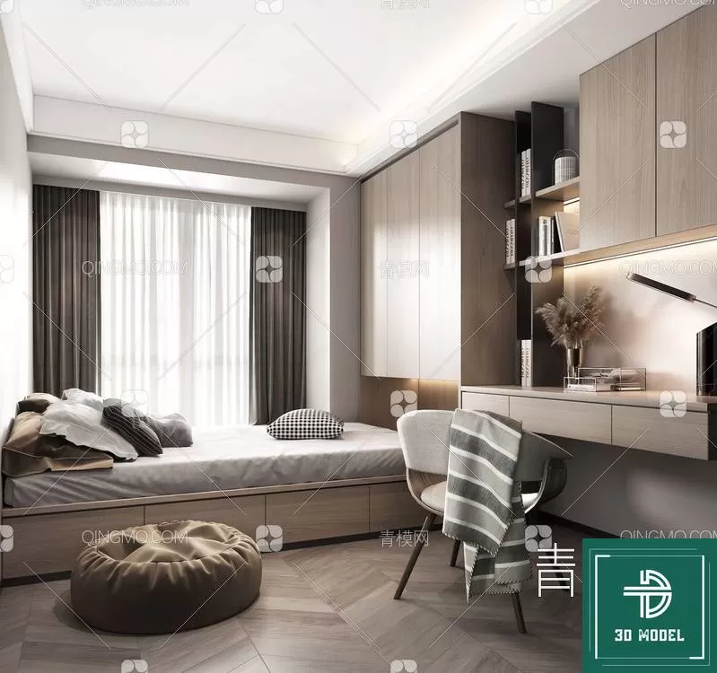 BEDROOM – 3DS MAX MODELS – 127 – PRO BEDROOM – 3DS MAX MODELS – 127 – PRO